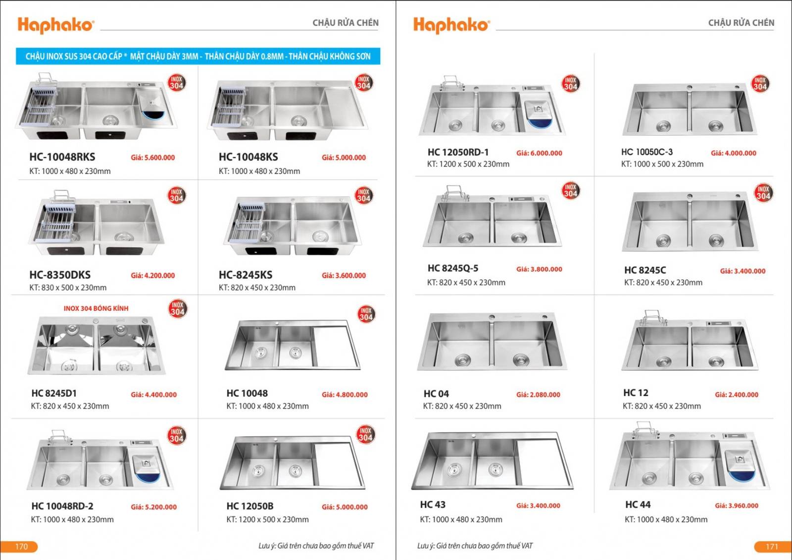 Thiết bị vệ sinh HAPHAKO Bảng giá và Catalogue mới nhất 2024 /Page 86
